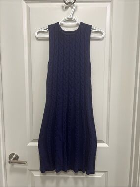 Alexia Admor Navy Cable-Knit Midi Dress